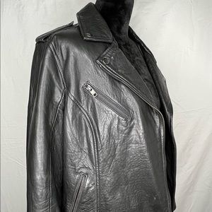 Black Rivet Genuine leather biker jacket for woman